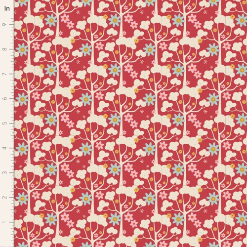 Tilda Patchwork Stoff Baumwolle - Jubilee - Wildgarden Red